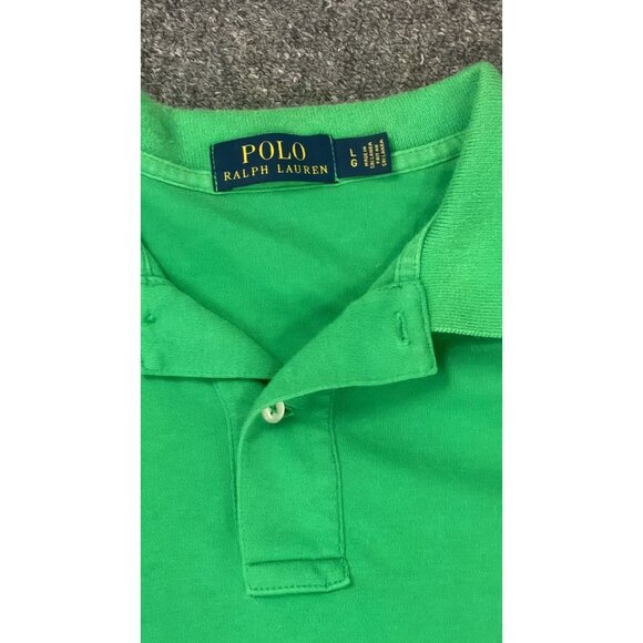 Polo Ralph Lauren Polo Shirt Womens L Kelly Green Orange Pony Logo Cotton - Picture 3 of 3